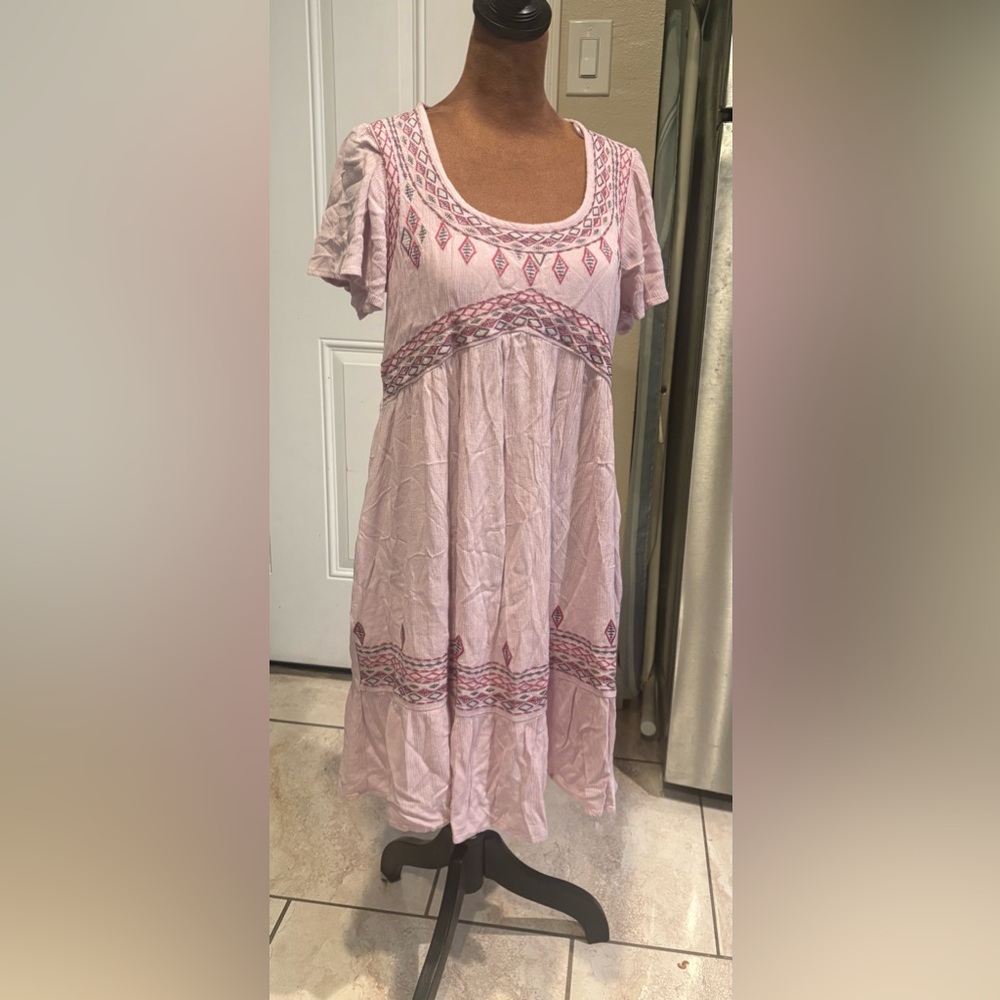 Knox Rose Pink Embroidered Dress